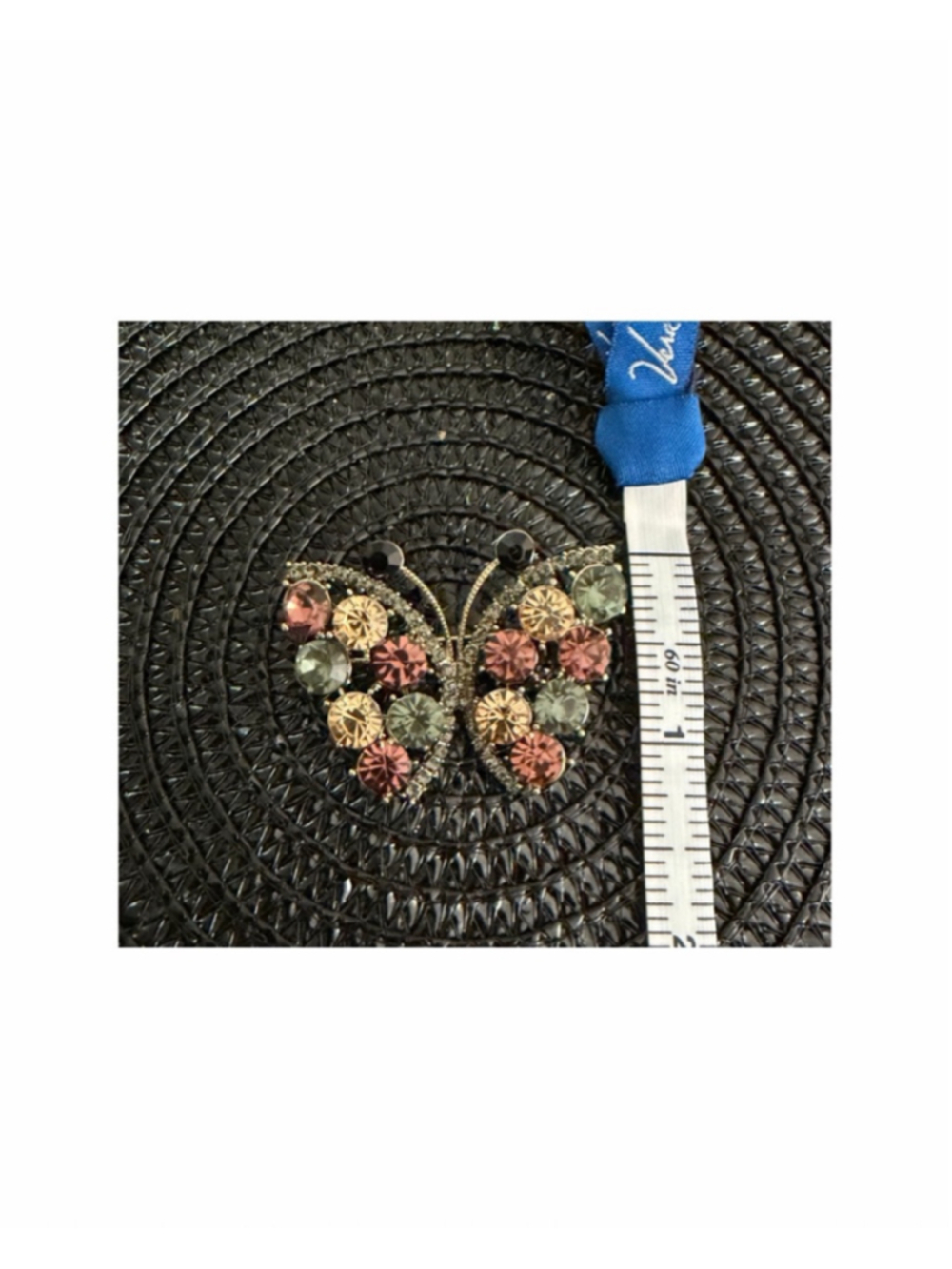 Gold Multicolor Butterfly Brooch One Size - Picture 4 of 4